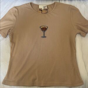 Espresso Martini beaded fitted tee